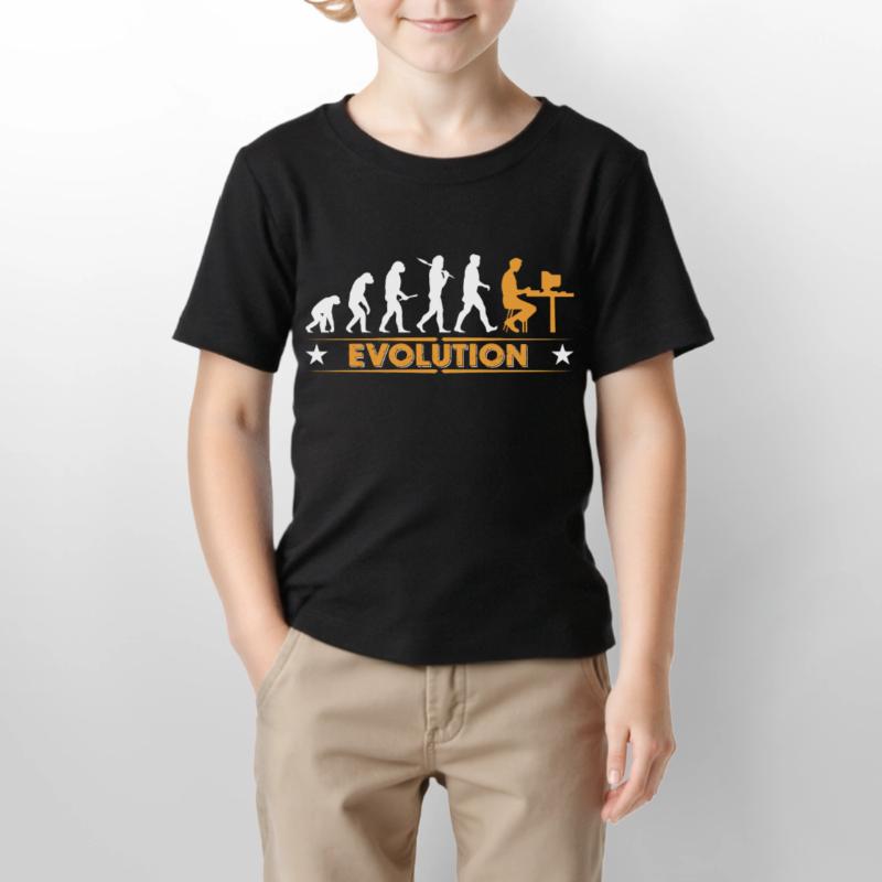 Computer Nerd Evolution - orange/weiss Stanley/Stella MINI CREATOR Kids’ T-Shirt