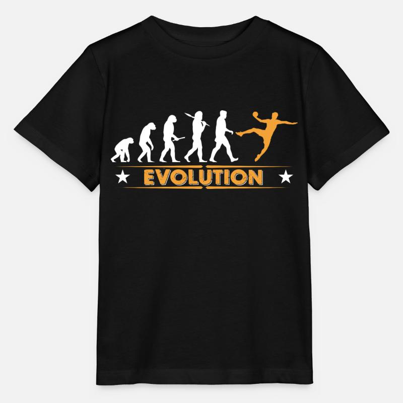 Handball Evolution - orange/weiss - Stanley/Stella Kinder T-Shirt MINI CREATOR  - Schwarz