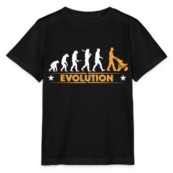 Walking Dad - Evolution - T-shirt bio MINI CREATOR Stanley/Stella Enfant - noir - Devant - Mikhail (115cm)