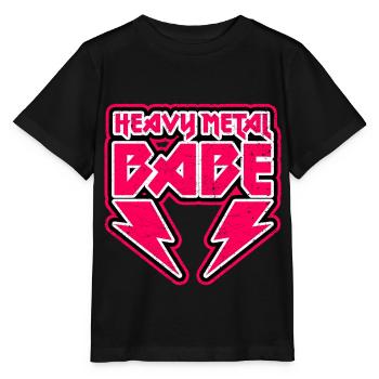 Heavy Metal Babe - Stanley/Stella Kinder T-Shirt MINI CREATOR  - Schwarz - Vorne - Mikhail (115cm)