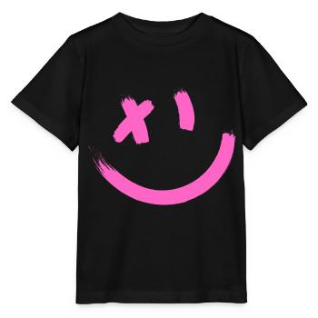 SOURIRE SMILE ET CLIN D'OEIL idée cadeau humour - T-shirt bio MINI CREATOR Stanley/Stella Enfant - noir - Devant - Mikhail (115cm)