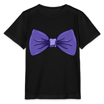 Lila Schleife - Stanley/Stella Kinder T-Shirt MINI CREATOR  - Schwarz - Vorne - Mikhail (115cm)