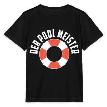 Der Pool Meister Freibad Hallenbad Schwimmbad - Stanley/Stella Kinder T-Shirt MINI CREATOR  - Schwarz - Vorne - Mikhail (115cm)