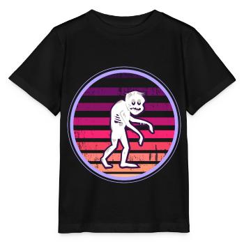 Retro Zombie T-Shirt Oldschool Zombieapokalypse - Stanley/Stella Kinder T-Shirt MINI CREATOR  - Schwarz - Vorne - Mikhail (115cm)
