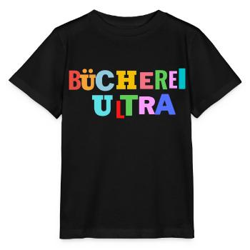 Bücherei Fan Ultra - Stanley/Stella Kinder T-Shirt MINI CREATOR  - Schwarz - Vorne - Mikhail (115cm)