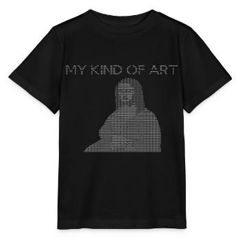 Mona Lisa ASCII - T-shirt bio MINI CREATOR Stanley/Stella Enfant - noir - Devant - Mikhail (115cm)