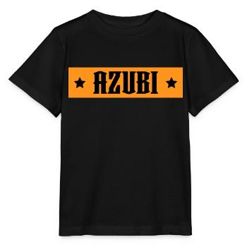 AZUBI orange tshirt - Stanley/Stella Kinder T-Shirt MINI CREATOR  - Schwarz - Vorne - Mikhail (115cm)