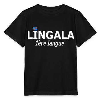 lingala 1ère langue- Tee shirt humour - T-shirt bio MINI CREATOR Stanley/Stella Enfant - noir - Devant - Mikhail (115cm)