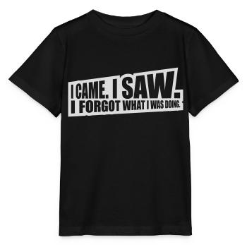 I came saw forget - Stanley/Stella Kinder T-Shirt MINI CREATOR  - Schwarz - Vorne - Mikhail (115cm)