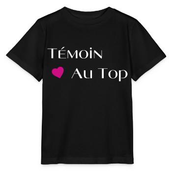 Témoin au top - T-shirt bio MINI CREATOR Stanley/Stella Enfant - noir - Devant - Mikhail (115cm)