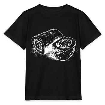 Sushi Hand gezeichnet - Stanley/Stella Kinder T-Shirt MINI CREATOR  - Schwarz - Vorne - Mikhail (115cm)