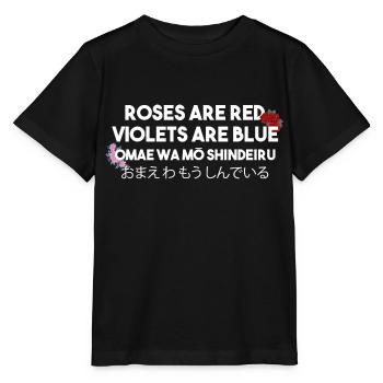 Roses sont des poèmes d’anime rouges - T-shirt bio MINI CREATOR Stanley/Stella Enfant - noir - Devant - Mikhail (115cm)