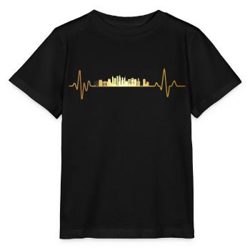 Battement de cœur Chicago - T-shirt bio MINI CREATOR Stanley/Stella Enfant - noir - Devant - Mikhail (115cm)
