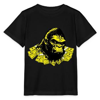 Singe d’argent - T-shirt bio MINI CREATOR Stanley/Stella Enfant - noir - Devant - Mikhail (115cm)