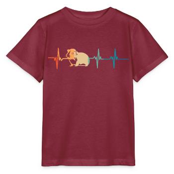 Guinea pig heartbeat - Stanley/Stella MINI CREATOR Kids’ T-Shirt - burgundy - Front - Kain (125cm)