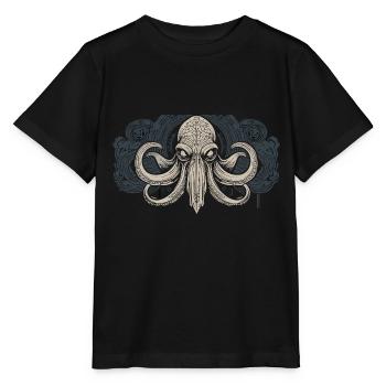 Cthulhu Lord and Savior Monster Horror T-Shirt - Stanley/Stella Kinder T-Shirt MINI CREATOR  - Schwarz - Vorne - Mikhail (115cm)