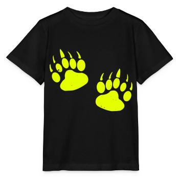 Paws paw print predator paws paw feet - Stanley/Stella MINI CREATOR Kids’ T-Shirt - black - Front - Mikhail (115cm)