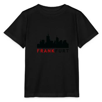 Frankfurt skyline red black - Stanley/Stella MINI CREATOR Kids’ T-Shirt - black - Front - Mikhail (115cm)