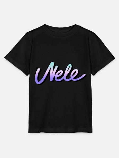 nele vorname name graffiti tag schreibschrift bunt - Stanley/Stella Kinder T-Shirt MINI CREATOR - Schwarz