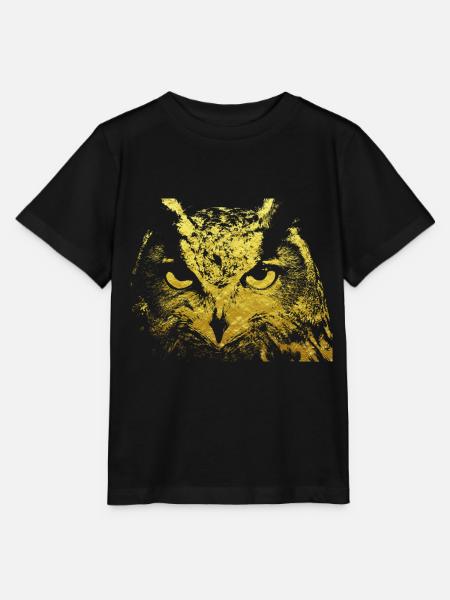 Eule - Stanley/Stella Kinder T-Shirt MINI CREATOR - Schwarz