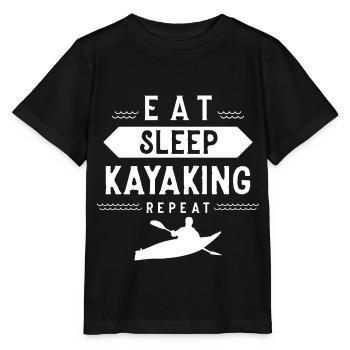 Kayak Kayaking Kayaker Kayaking Kayak - Stanley/Stella MINI CREATOR Kids’ T-Shirt - black - Front - Mikhail (115cm)