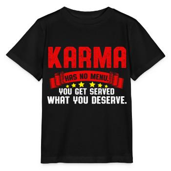 Karma - Stanley/Stella Kinder T-Shirt MINI CREATOR  - Schwarz - Vorne - Mikhail (115cm)