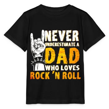 Rock And Roll Player Rock Guitar Rock N Roll - Stanley/Stella MINI CREATOR Kids’ T-Shirt - black - Front - Mikhail (115cm)