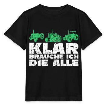 Traktor Trekker Lustiger Spruch - Stanley/Stella Kinder T-Shirt MINI CREATOR  - Schwarz - Vorne - Mikhail (115cm)