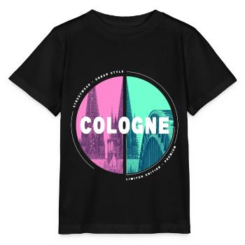Cathédrale de Cologne Cologne Allemagne City Skyline - T-shirt bio MINI CREATOR Stanley/Stella Enfant - noir - Devant - Mikhail (115cm)