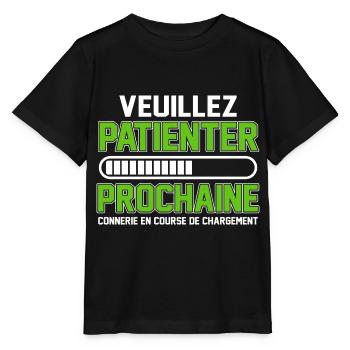 veuillez patienter - T-shirt bio MINI CREATOR Stanley/Stella Enfant - noir - Devant - Mikhail (115cm)