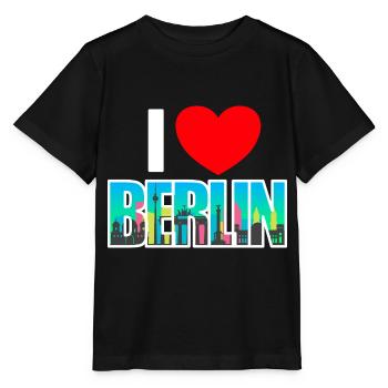 I love berlin - Stanley/Stella Kinder T-Shirt MINI CREATOR  - Schwarz - Vorne - Mikhail (115cm)