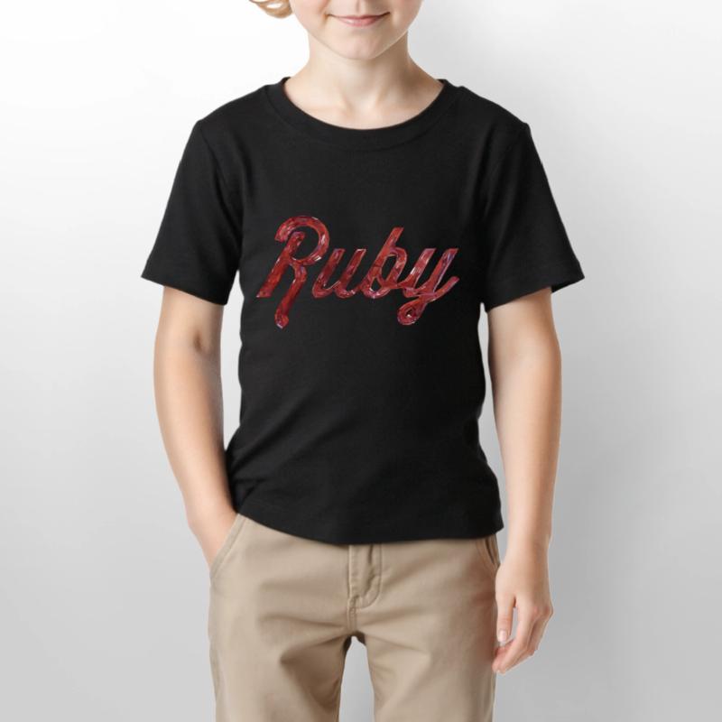 Ruby Stylized Text Stanley/Stella MINI CREATOR Kids’ T-Shirt