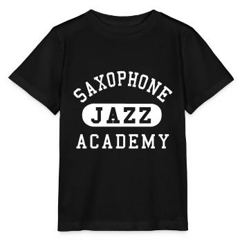 Saxophon Jazz Akademie - Stanley/Stella Kinder T-Shirt MINI CREATOR  - Schwarz - Vorne - Mikhail (115cm)