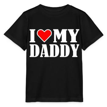 I love my dad - Stanley/Stella Kinder T-Shirt MINI CREATOR  - Schwarz - Vorne - Mikhail (115cm)