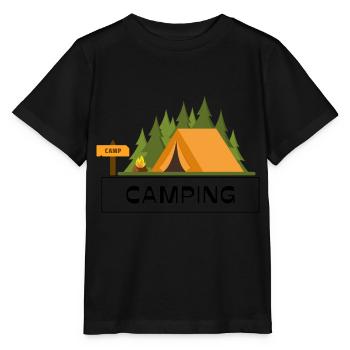 Conception de camping - T-shirt bio MINI CREATOR Stanley/Stella Enfant - noir - Devant - Mikhail (115cm)