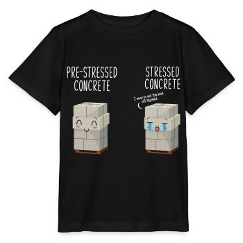 Concrete Finisher Concrete Mixer Prestressed - Stanley/Stella MINI CREATOR Kids’ T-Shirt - black - Front - Mikhail (115cm)