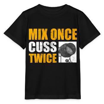 Concrete Finisher Concrete Mixer Construction - Stanley/Stella MINI CREATOR Kids’ T-Shirt - black - Front - Mikhail (115cm)