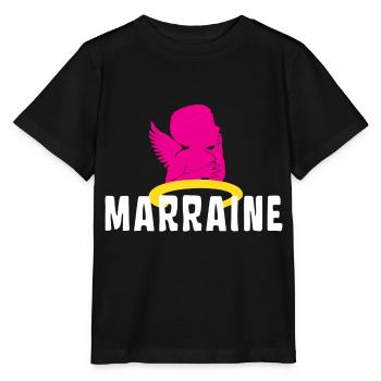 Marraine Bébé Ange Baptême - T-shirt bio MINI CREATOR Stanley/Stella Enfant - noir - Devant - Mikhail (115cm)