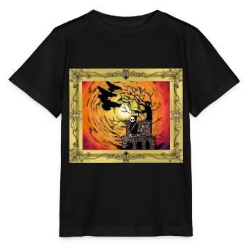 Moyen Age Château Sorcière Heure Halloween Horreur - T-shirt bio MINI CREATOR Stanley/Stella Enfant - noir - Devant - Mikhail (115cm)