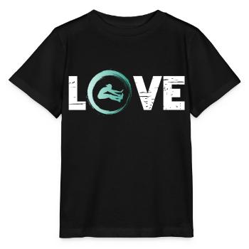 Sporty Hobby Leidenschaft Weitsprung - Stanley/Stella Kinder T-Shirt MINI CREATOR  - Schwarz - Vorne - Mikhail (115cm)