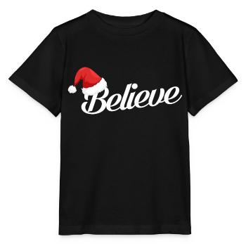 Believe in Christmas Believe Santa - Stanley/Stella MINI CREATOR Kids’ T-Shirt - black - Front - Mikhail (115cm)