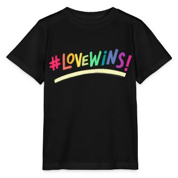 L’amour gagne - T-shirt bio MINI CREATOR Stanley/Stella Enfant - noir - Devant - Mikhail (115cm)