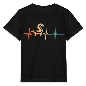 Battement de cœur Moufette - T-shirt bio MINI CREATOR Stanley/Stella Enfant - noir - Devant - Mikhail (115cm)