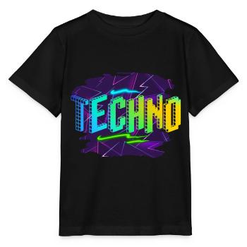 Techno - Stanley/Stella Kinder T-Shirt MINI CREATOR  - Schwarz - Vorne - Mikhail (115cm)