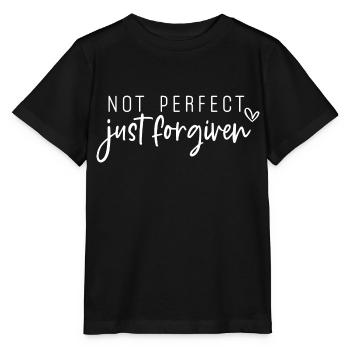 Pas parfait, juste pardonné - T-shirt bio MINI CREATOR Stanley/Stella Enfant - noir - Devant - Mikhail (115cm)