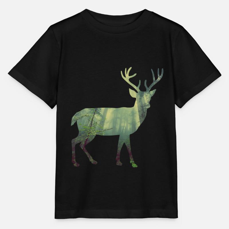 Cerf - T-shirt bio MINI CREATOR Stanley/Stella Enfant - noir