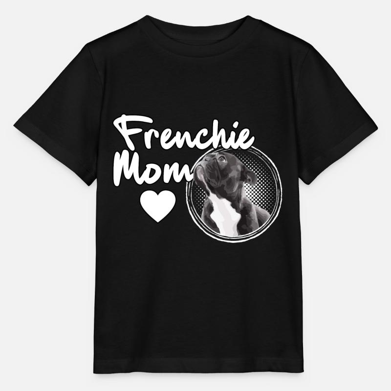 Frenchie Mom Maman Bouledogue Français - T-shirt bio MINI CREATOR Stanley/Stella Enfant - noir