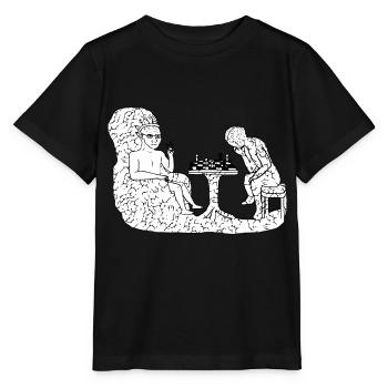 Internet Meme - Brainlet Schach Meme - T-shirt bio MINI CREATOR Stanley/Stella Enfant - noir - Devant - Mikhail (115cm)