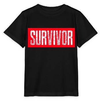 Survivor Design rot - Stanley/Stella Kinder T-Shirt MINI CREATOR  - Schwarz - Vorne - Mikhail (115cm)