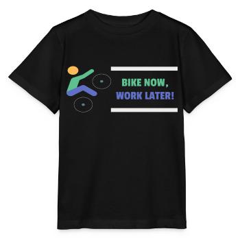 bicyclette - T-shirt bio MINI CREATOR Stanley/Stella Enfant - noir - Devant - Mikhail (115cm)
